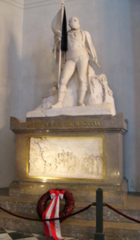 Andreas Hofers Grab (mit Trauerflor), Hofkirche Innsbruck