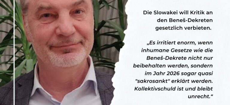 Kritik an Beneš-Dekreten verboten Kritik an Beneš-Dekreten verboten